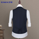 Luo Meng suit vest men's slim business professional work formal wear wedding groom vest waistcoat suit men's clothing