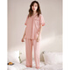 Modal Pyjamas für Frauen im Sommer Reine Baumwoll-Kurzärmer-Hosen alle Baumwolldünnen im Sommer High-End-Sommer-Heimkleidung 12044 Schwarz M (160): Geeignet für 80-100jin [Jin Equals gleich 0,5 kg] Verschleiß