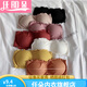 Any ruffled one-line strapless tube top for girls to prevent exposure, inner buckle bottoming invisible underwear, pink, one size fits all