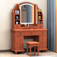 Shifuju-Schminktisch Leicht Luxus High-End American Massive Holz Schminktisch Massives Holz Schminktisch Schlafzimmer European American Light Luxus Licht Luxus mit leichten 9930# mit leichten Buchenfarbe