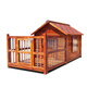 Dog House Outdoor Waterproof Solid Wood Dog House Medium and Large Dog Golden Retriever Dog House Rainproof Summer Outdoor Four Seasons Pet Villa 5XL Single Room Double Windows with Screen Package Installation