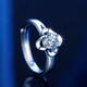 LAOLATU four-leaf clover platinum ring female PT950 live confession commemorative birthday gift for girlfriend and wife, light luxury model - moissanite, free engraving