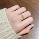 QMXD Gold Cat's Eye Shi Lai Run Ring Women's Adjustable Niche Light Luxurious Wealth Transfer Beads Imitation Sand Gold Birthday Gift Shi Lai Run Ring