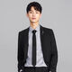 Woodpecker (TUCANO) black tie for men without a hit lazy zipper Korean version narrow and thin fashion formal wear hand-touch 6cm pure black (hot selling) hand-touch