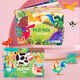 Jingshu Early Education Velcro 1 Kinder 2-3 Jahre alte Baby Montessori Kognition Einjährige Baby-Tränen-Puzzlespielzeug Xhn-Jingshu Dinosaurierstil