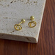BZK simple knotted love screw earrings, gold anti-falling super fairy, no need to pick gas when sleeping 0.01g intertwined earrings
