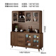Aesfor New Chinese sideboard solid wood frame wine cabinet living room tea cabinet integrated wall height multi-function cabinet cabinet B844 [Length 140 width 40 height 200cm]