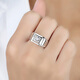 Feiyu Fat Donglai same style moissanite men's wedding ring PT950 platinum diamond ring men's Korean fashion 50-point ring men's frosted diamond 2 carats