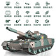Yunya Children's Large Remote Control Tank Vehicle Tracked Electric Off-Road Armored Vehicle Military Toys Holiday Gift for Boys [8 Channels] High-quality Remote Control Tank Children's Holiday Gift for June 1st