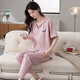 
Year of the Snake Year of the Year of the Pajamas Women's Pure Cotton Summer Short Sleeve Trousers Red Loose Outdoor Outdoor Cotton Set YSH-679 2XL Code 140-160Jin [Jin equals 0.5 kg] Reservation shrinkage