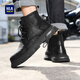 HaiLan Home HLA Martin Boots Men's British Style Retro Outdoor Workwear Men's Shoes HAAGZM3DBB160 Black 42