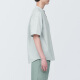 MUJI (MUJI) Feeling de hombres Henry Henry Camiseta de manga corta Camisa de base de hombres Historia de hombres AC1W6C4S Rayas verdes claras M (170/92a)