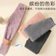 Catman Children's Warm Pants Boys' School Uniforms Artifact for Primary and Secondary School Students Thickened Cotton Pants Leggings Autumn Pants Light Gray 170