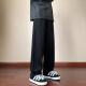 Foss Phil休闲裤子男士春夏季直筒宽松运动阔腿垂感长裤691黑色M