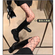 Langsha black silk fishnet stockings spring and summer black stockings women's summer ultra-thin ins trendy hollow bottoming pantyhose large fishnet stockings