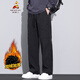 Vogelscheuche amerikanische trendige Arbeitshose für Männer im Herbst und Winter Neue losen Plüschsportarten Straight Casualhose Militärgrün Z9856 m