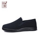Shiju Old Beijing Cloth Shoes Men's 2026 New Men's Shoes Traditional Cloth Shoes Slip-On Comfortable Lightweight Breathable Casual Shoes Black 40