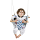 Ledudu children's swing baby door frame swing aisle wall outdoor 6 months - 1-3 years old baby park swing blue and white outdoor package (excluding iron frame)