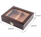 Set of Hakka cigar humidor three-layer small household cigar cabinet cigar box Spanish cedar wood aging box storage box transparent window holds about 30 cigars