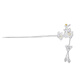 Yin Qianhui 925 silver hairpin Han costumes new Chinese style tassel hairpin Valentine's Day birthday gift for girlfriend and wife Dielianhua silver hairpin (about 25.5g) + ghostwritten greeting card 1-piece set