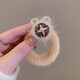 Charming season, autumn and winter temperament, rhinestone plush hair ring headdress for women, tied with scalp bands, fashionable buns, hair ropes, versatile 3897 gray and blue hair rings