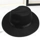 钟阿四复古黑色大檐英伦爵士帽礼帽男女士舞台儿童表演帽子 大檐毛呢棕色 儿童款（3-6岁54cm）