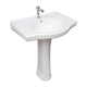 Pillar basin ceramic wash basin household wash basin large apartment small apartment bathroom vertical balcony wash basin 3004 double hole + column
