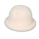 Mu Mingerlai Dome Chapeau, chapeau rond roulé polyvalent, style coréen, pilules d'automne et d'hiver, petit chapeau haut de gamme, cheveux de lapin de couleur solide pour femmes Imitation mélangée Hair Confinement Clat, beige, circonférence de la tête appropriée (56-58 cm)