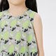
jnby by JNBY Jiangnan cloth children's clothing sleeveless dress summer cute pattern casual mid-length skirt girls 1N5G12350 088 gray-green combination 110 cm