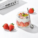 ASVEL Overnight Oatmeal Cup Portable Breakfast Cup with Lid Glass Sealed Large Capacity Oatmeal Milk Cup 330ML