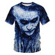 Vpvz Clown T-Shirt 2024 Sommer Neuer 3D-gedruckter modischer Männer personalisierter lässiger rundes Hals-Hals-Halbhülsen-T-Shirt Y838 2xl