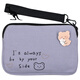 Cool Kangaroo women's bag light luxury canvas clutch simple fabric hand grab bag girl cute mobile phone bag fashion mini Japanese and Korean turmeric
