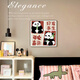 Zhang Xiaohua's shop cream wind panda living room decorative painting cartoon porch desktop decorative painting mural bedside hanging insisted ins