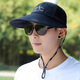 
High-end hat Men's summer baseball hat Outdoor sun hat Large brim fishing hat Mountaineering sun protection baseball cap Large brim (khaki) L size [can be worn to 60]