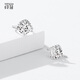 Misu Platinum Earrings for Women PT950 Platinum Shiny Laser Car Flower Ear Hooks Fashion Versatile Diamond Earrings Birthday Small Edition Pair 1.7-1.9 Grams