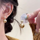 Erqi Xiaoxiang Style Nouvelles boucles d'oreilles Stud Lettres de boucles d'oreilles Perl Face Rond à la mode haut