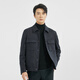 Lilang Leichte Mode-Herrenkleidung [Zwei-Farben Jacquard] Wollmantel für Kurzläufe gestrickte Wolljacke A4dyr901 Navy Blue L (170)