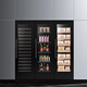 Faseeny ultra-thin fully embedded wine cabinet constant temperature wine cabinet embedded beverage tea cabinet home decoration supporting wine storage cabinet refrigerated fresh cabinet beer cabinet constant temperature and humidity cigar cabinet stainless steel door/dual zone wine cabinet 100 bottles