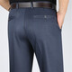 Junxinniao (junxinniao) sommer dünne dünne mittlere und ältere Freizeithosen hohe Taille losen Nicht-Eisen-Anti-Falten-Businesshosen Gerade Stretch Men's Hosen 687# Blau Größe 34 = 2 Fuß 7 Taillenumfang