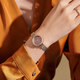 Julius Fashion Light Luxury Niche Watch Women's Mother of Pearl Quartz Waterproof Women's Watch 1421 Rose Gold