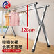 Stainless steel double pole clothes drying rack floor-standing folding retractable mobile indoor hanging clothes drying rack balcony cooling quilt rack stainless steel thickened double pole 2.0 meters + 2 piece set