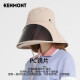 卡蒙（Kenmont）遮全脸防晒透气遮阳帽女夏护颈护脖可折叠太阳帽防紫外线3892 拉格比褐 可调节 57.5cm