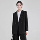 Troman black suit suit for women, loose casual temperament, professional wear, women's interview formal wear, business workwear suit jacket