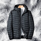 Woodpecker Lightweight Down Jacket Men's Short Winter Jacket Men's New Ultra-Light Casual Young and Middle-aged White Duck 16050 Black (Stand Collar) 2XL (160Jin Jin is equal to 0.5kg -180Jin Jin is equal to 0.5kg)