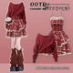 Xuan Fanduo Femme Étudiant des vêtements d'hiver Vêtements d'hiver Suit de Noël Suisse de Noël entier Robe de tempérament rouge Nouvel An Sweater de Croix-Rouge + Jupe à croustille rouge 6627 S Recommandé 70-85 Jin [Jin est égal à 0,5 kg]