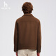Hazzys Men's Automn and Winter Jacket Handmade Woolen Shirt Style Executive Executive Veste Men's Asvzu0BDU21 Brown BW L (175 / 96A 48)