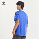 KELME Blokecore football short-sleeved T-shirt for men and women, summer trendy loose sports casual retro cultural shirt, Canyon purple, Henry collar, quick-drying M