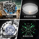 OUPINKE SWISS CERTIFIED Brand Water Ghost Watch Men's Mechanical Watch Full Automatic Men's Watch Luminal imperroproof Moon Phase's Watch's Watch HEPINKE-3271-Steel Black