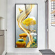 Xiaolulin Veranda Dekorative Gemälde moderne einfache vertikale Version abstrakter Hängsmalerei Sofa Hintergrund Wandmaler Korridor Kristallporzellanmalerei 3-Lulu Gaosgeng 11154 Stoffmalerei 90*180 Schwarzer Rahmen
