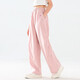 
Ikano I.KARNOW girls' pants summer thin 2025 new children's wide-leg pants suit big children's summer clothes anti-mosquito silk straight pants 15261 military green 150